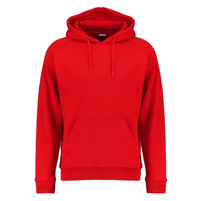 Image of Urban Classics Blank Hoody Hoodie, Men&#039;s, Size: 5XL, Red