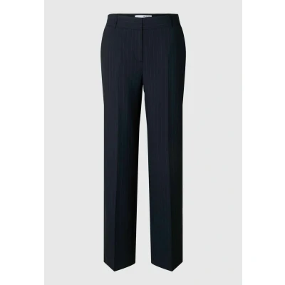 Image of SELECTED FEMME Women&#039;s Slfrita Mw Wide Pant Pin Stripe Noos, Dark Sapphire, 8