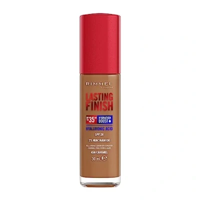 Image of Rimmel Lasting Finish 35Hr Foundation 30ml (Various Shades) 450 Caramel