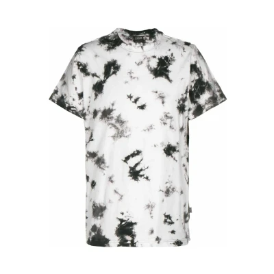 Image of Urban Classics Black TIE DYE TEE Print Tshirt, Men&#039;s, Size: Small, White/black