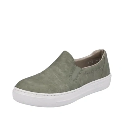Image of Rieker Women&#039;s L9851 Loafer, Green, 8 UK Narrow