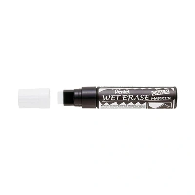 Image of Pentel SMW56 W Wet Erase Jumbo Chalk Marker Chisel Tip 3.5 10.5 mm White