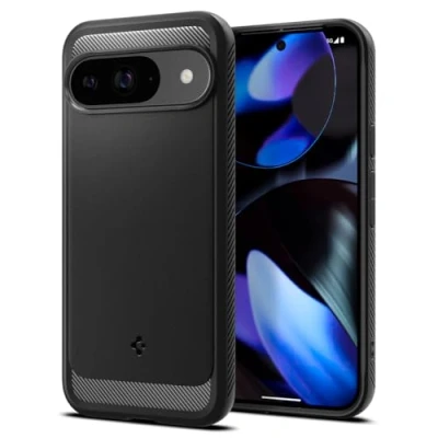 Image of Spigen Rugged Armor TPU Back Cover Black Google Pixel 9/9 Pro