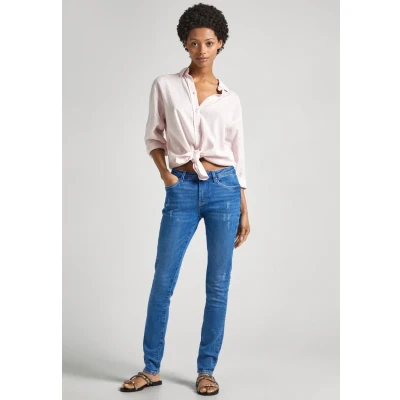 Image of Pepe Jeans Skinny Fit, Women&#039;s, Size: 29x30, Blue denim