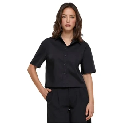 Image of Urban Classics Women&#039;s Ladies Oversized Shirt, Black, 5XL
