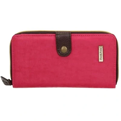 Image of SwankySwans Owl Fox Butterfly Map Dragonfly, Bugs Animal Print &amp; Polka Dot Womens Bi fold Long Wallet Clutch Purse, 696 Fuchsia, One Size, Casual