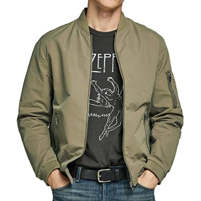 Image of Jack &amp; Jones Erush NOOS Bomber Jacket, Men&#039;s, Size: Small, Dusky green