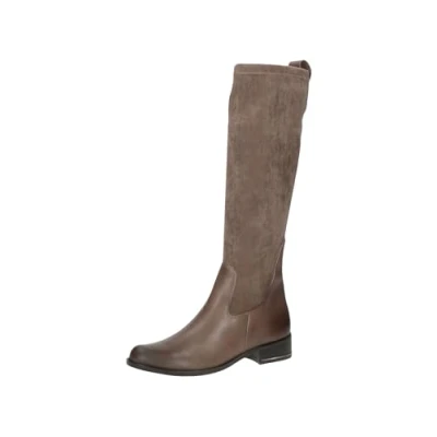 Image of CAPRICE Damen Hohe Stiefel mit Absatz Runde Spitze Stiefel, Braun (Taupe Comb), 39 EU