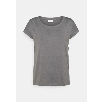 Image of VILA Vidreamers PURE Sunoos Basic Tshirt, Women&#039;s, Size: XS, Medium grey melange