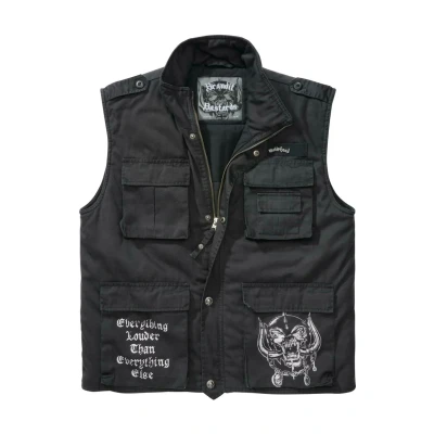 Image of Brandit MOTÖRHEAD Ranger Waistcoat, Men&#039;s, Size: 3XL, Black