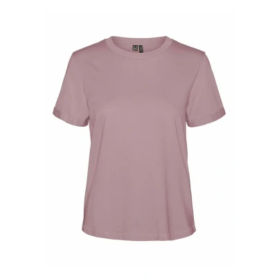 Image of Vero Moda Vmpaula Basic Tshirt, Women&#039;s, Size: XS, Nostalgia rose