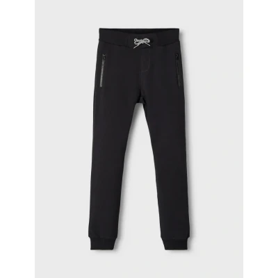 Image of Name It Baby Boys&#039; Nkmhonk Bru SWE Pant Noos Trouser, Black, 116