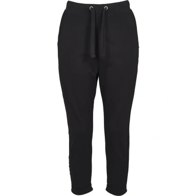 Image of Urban Classics Ladies OPEN EDGE Terry TURN UP Pants Tracksuit bottoms, Women&#039;s, Size: 3XL, Black