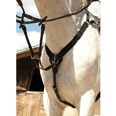 Image of Rhinegold V Check Elasticated Breastplate Cob Havana