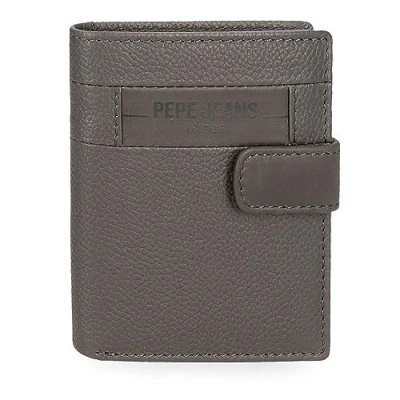 Image of Pepe Jeans Checkbox Vertical wallet with click Closure, One Size, Grey, closure