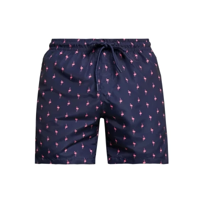 Image of Urban Classics Pattern Swimming shorts, Men&#039;s, Size: 3XL, Dark blue/pink