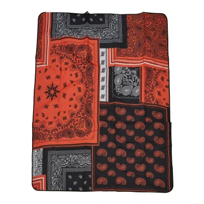 Image of Urban Classics Patchwork Print Other accessories, Men&#039;s, Size: One Size, Black orange