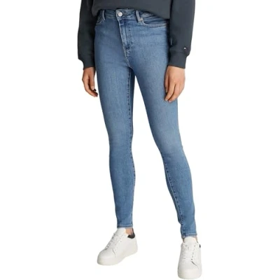Image of Tommy Hilfiger Harlem Skinny Jeans Fit, Women&#039;s, Size: 30x32, Blue denim