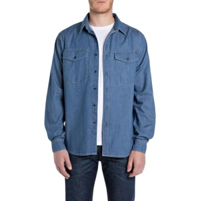 Image of Replay Men&#039;s Shirt, 009 Medium Blue, L