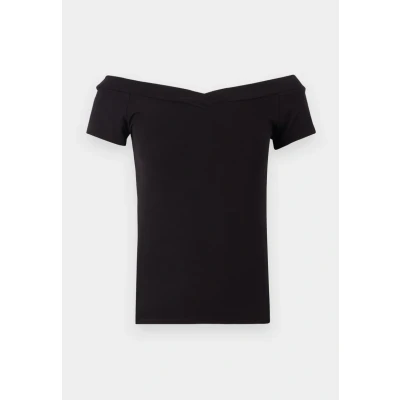 Image of Pieces Pcmaliva Vneck Basic Tshirt, Women&#039;s, Size: Small, Black