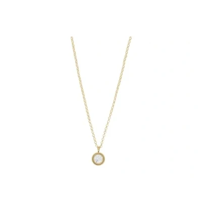 Image of Kate Spade New York SET IN STONE mini pendant, Clear/Gold