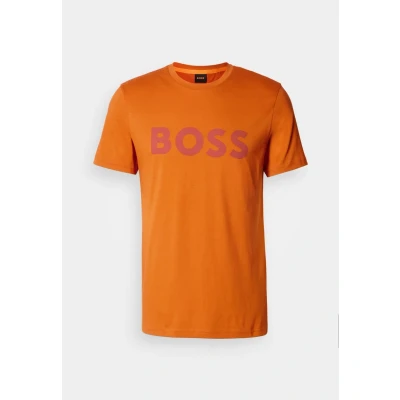 Image of BOSS Thinking Print Tshirt, Men&#039;s, Size: XXL, Open orange