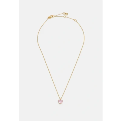 Image of kate spade new york October Heart Pendant Necklace, Women&#039;s, Size: One Size, Gold coloured