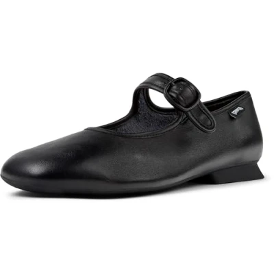 Image of Camper CASI MYRA Ankle strap ballet pumps, Women&#039;s, Size: 3, Schwarz Leather
