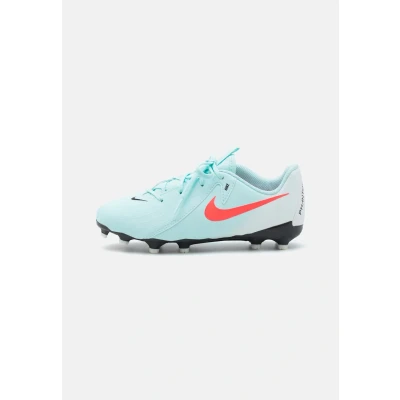 Image of Nike Performance JR Phantom GX II Academy FG/MG Unisex Moulded stud football boots for kids, Size: 1, Mint/atomic red/off noir Synthetics/textile