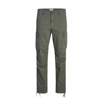 Image of JACK &amp; JONES Men&#039;s Jpstace Jjtucker Cargo AMA Noos Trousers, Agave Green, 31W / 34L