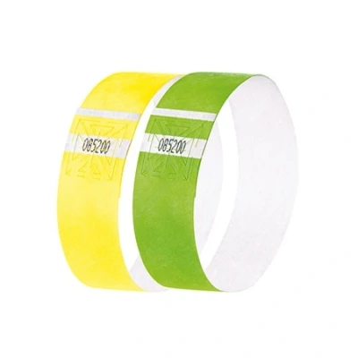 Image of SIGEL EB219 Event Wristband, soft, 25.5 x 2.5 cm, flourescent Yellow and Green, 120 Pieces