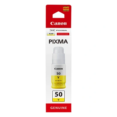Image of Canon GI 50 Y Yellow original ink refill for PIXMA G5050, G6050, G7050, GM2050, GM4050