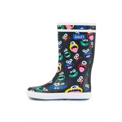 Image of Aigle Boy&#039;s Unisex Kids Lolly Pop Play2 Rain Boot, Multicolor Monsters, 13 UK Child, Child