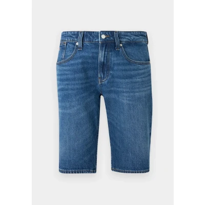 Image of Tommy Jeans Men’s Ronnie Wide Leg Denim Shorts, (Denim Dark), 28W