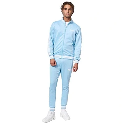 Image of Lonsdale Ashwell Tracksuit, Men&#039;s, Size: 3XL, Blue white