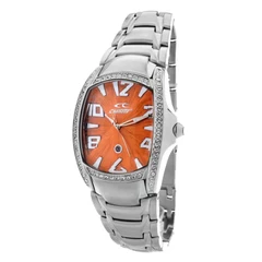 Image of Chronotech Womens Analogue Quartz Watch with Stainless Steel Strap CT7988LS 68M, Orange, 28MM,