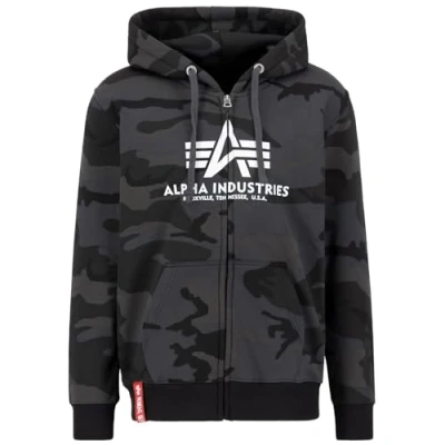 Image of Alpha Industries Basic Zip Hoody Camo Black M