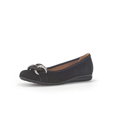 Image of Gabor Women&#039;s Classic Ballet Flats, Black 47, 37 EU