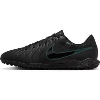 Image of Nike Performance Legend 10 Academy TF Astro turf trainers, Men&#039;s, Size: 5.5, Black/deep jungle Imitation leather/ textile