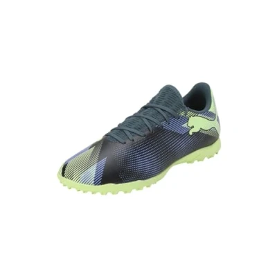 Image of Puma Future 7 PLAY TT Astro turf trainers, Men&#039;s, Size: 9, Gray skies/elektro purple/fizzy apple/white Textile/synthetics