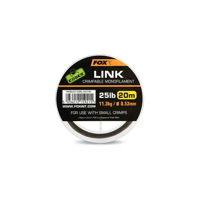 Image of Fox Edges Link Trans Khaki Mono Carp Leader material 0,64mm / 35lb (20m) hooklink