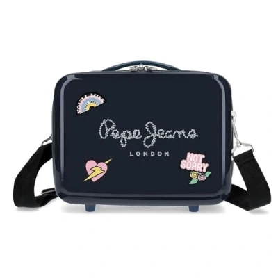 Image of Pepe Jeans Beauty Case, Blue, 29x21x15 cms, ABS Toilet Bag