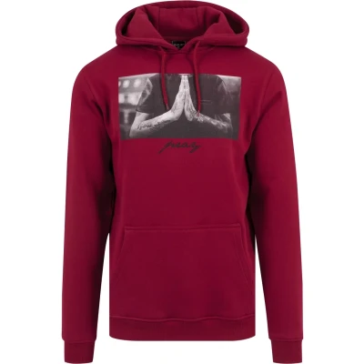 Image of Mister Tee PRAY Hoodie, Men&#039;s, Size: XXL, Ruby