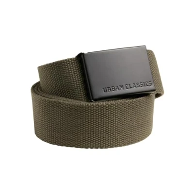 Image of Urban Classics Single Belt, Men&#039;s, Size: One Size, Olive/black