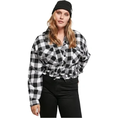 Image of Urban Classics Buttondown blouse, Women&#039;s, Size: XXL, Black/white