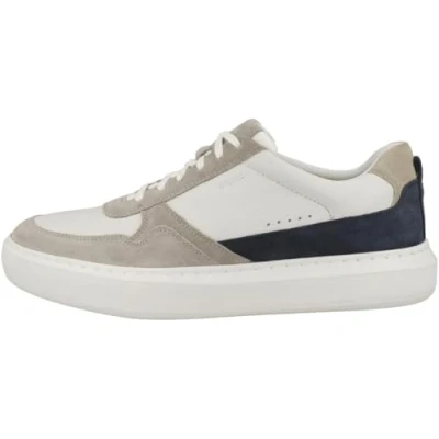Image of Geox Deiven Trainers, Men&#039;s, Size: 10.5, Sand/white Leather and textile