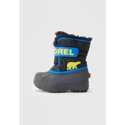 Image of Sorel Snow Commander Boot, Black/Super Blue, 9 UK Child, Black Super Child