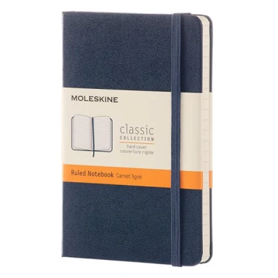 Image of Moleskine Sapphire Blue Pocket Ruled Notebook Hard