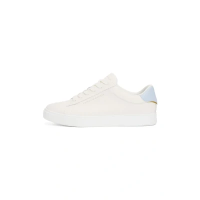 Image of Tommy Hilfiger Essential Court Trainers, Women&#039;s, Size: 7, Ancient white Leather