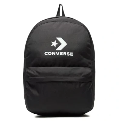Image of Converse Speed Large LOGO Backpack Unisex Rucksack, Size: One Size, Black